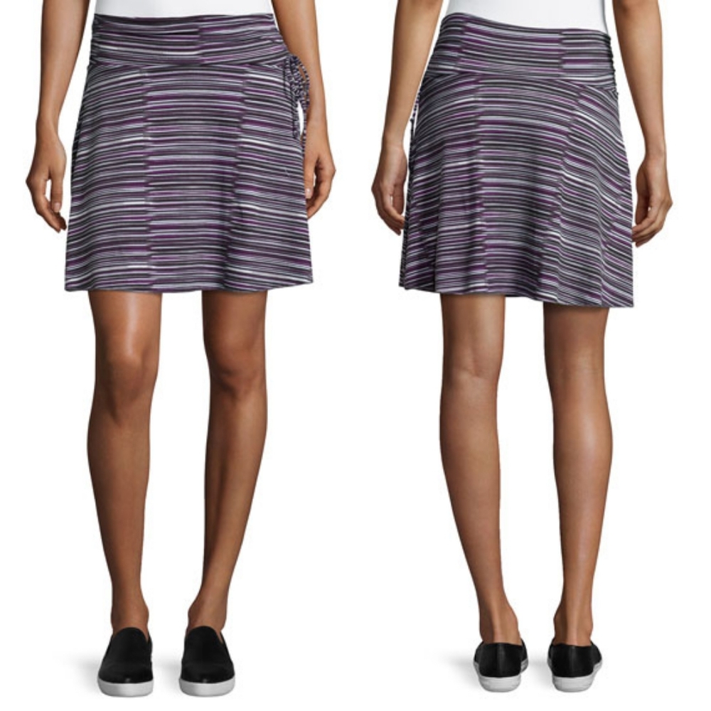 SOYBU Striped Midi Skirt -3